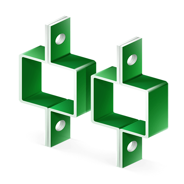 Крепеж для квадратной трубы 60х60мм